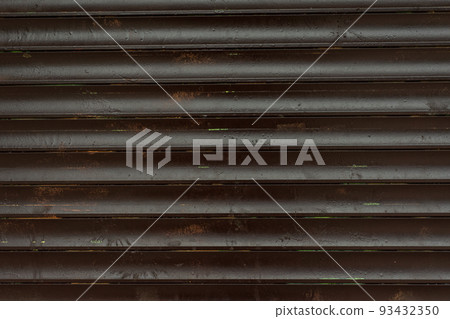 old corrugated surface metal grid texture with cracks and dents 93432350