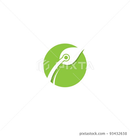 Green technology logo icon illustration 93432638