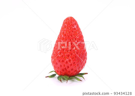 Red Strawberry, Slender, Akihime, Shizuoka Prefecture, 1 Piece, Bright Background 93434128