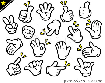 hand gesture icon set - Stock Illustration [93434284] - PIXTA