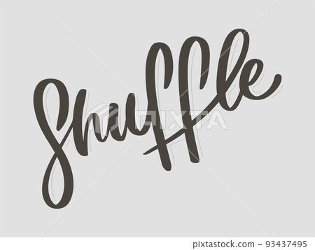 Shuffle dance letter. Abstract modern art design. Banner 93437495