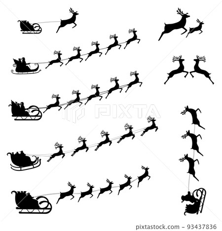 Set of stickers for Christmas and New Year design. Set of stickers for Christmas and New Year design. 93437836