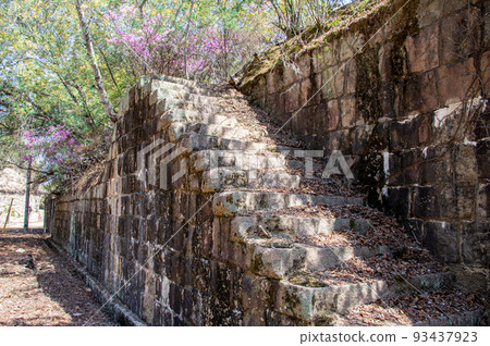 廣島縣竹原市忠海町奧之島中央砲台遺址的樓梯 廣島縣竹原市忠海町奧之島中央砲台遺址的樓梯 93437923