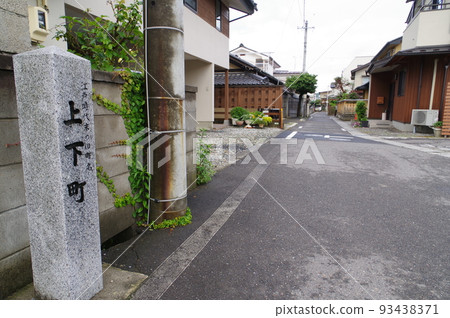 Shinshu, Matsumoto city area, Old town name sign, Scenery near "Kamishimonocho" 93438371