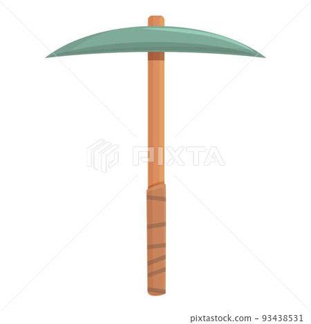 Pickaxe icon cartoon vector. Gold mine. Stone ore 93438531