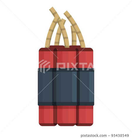 Dynamite icon cartoon vector. Gold mine. Stone rock 93438549