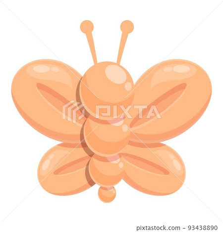 Butterfly balloon icon cartoon vector. Animal toy. Art party Butterfly balloon icon cartoon vector. Animal toy. Art party 93438890