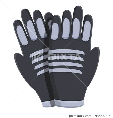 Textile biker gloves icon cartoon vector. Rider gear. Art guy 93438926