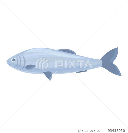 Herring fish icon cartoon vector. Baltic seafood. Tuna food 93438950