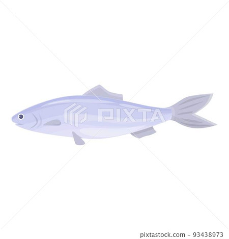 Fish food icon cartoon vector. Sea herring. Aquatic store 93438973