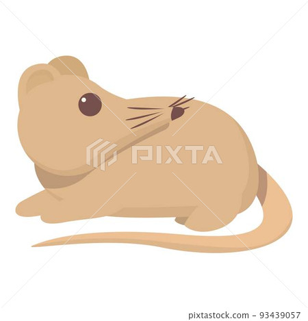 Scared shrew icon cartoon vector. Domestic agriculture. Asian mouse Scared shrew icon cartoon vector. Domestic agriculture. Asian mouse 93439057