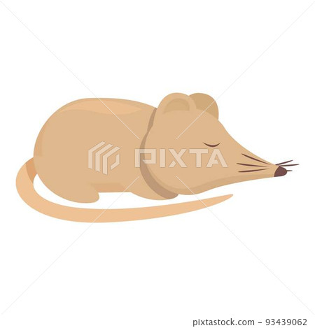 Sleeping shrew icon cartoon vector. Agriculture animal. Tree mouse Sleeping shrew icon cartoon vector. Agriculture animal. Tree mouse 93439062