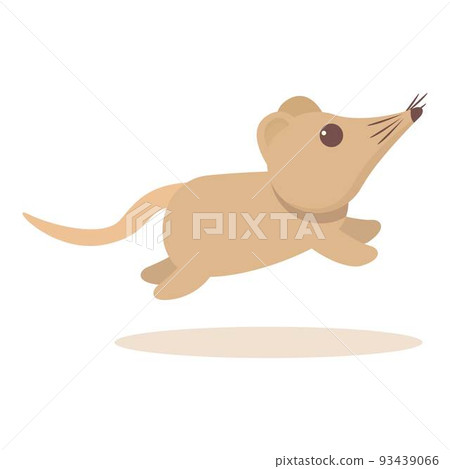 Jumping shrew icon cartoon vector. Agriculture animal. Asian mouse Jumping shrew icon cartoon vector. Agriculture animal. Asian mouse 93439066