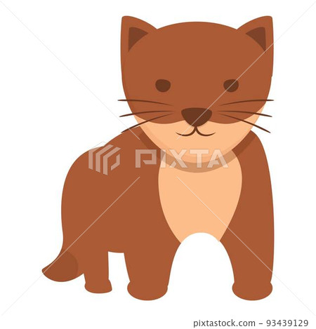 Forest weasel icon cartoon vector. Cute animal. Mammal pet 93439129