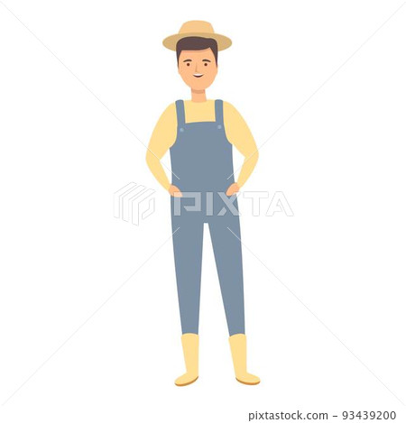 Boy farmer icon cartoon vector. Children garden. Park nature 93439200
