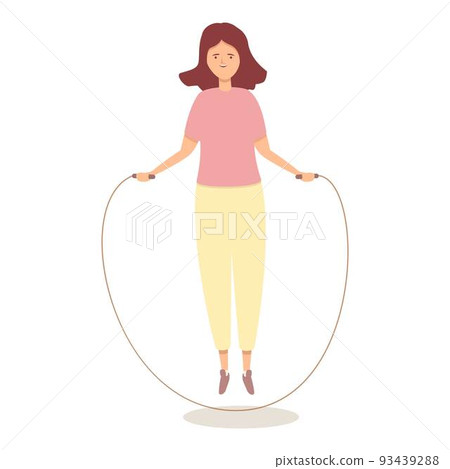 Jump rope icon cartoon vector. Sport exercise. Training health 93439288
