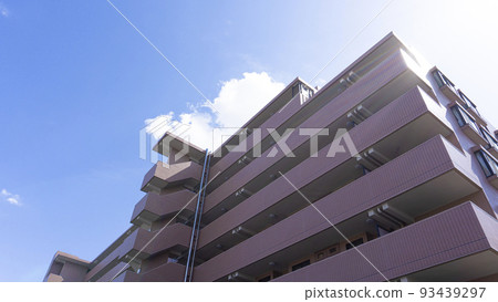 Exterior of the apartment and blue sky Exterior of the apartment and blue sky 93439297
