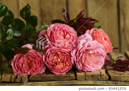 Colorful flowers on a table. Colorful flowers on a table. 93441859