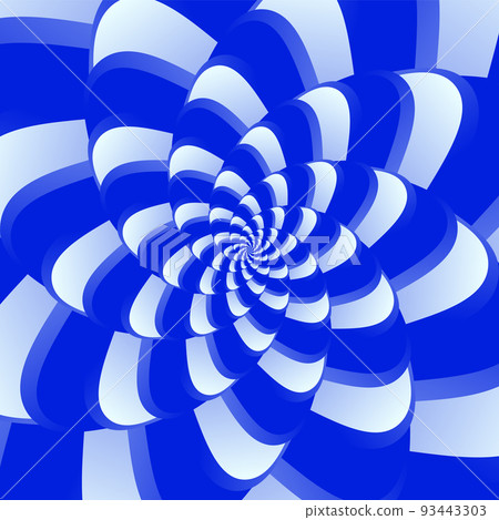 Abstract hyptonic spiral pattern of unusual gradient striped blue, cyan, white line geometric shapes. Abstract background. It could be used as wallpaper, poster, billboard. Vector eps 10 Abstract hyptonic spiral pattern of unusual gradient striped blue, cyan, white line geometric shapes. Abstract background. It could be used as wallpaper, poster, billboard. Vector eps 10 93443303