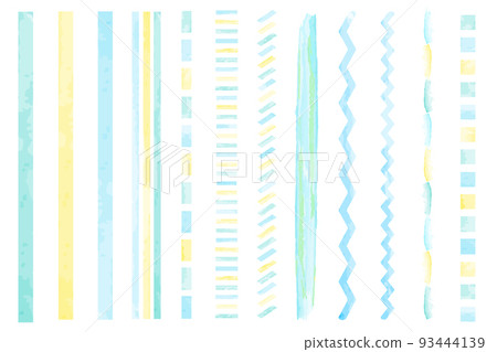 Line decoration line Scandinavian style watercolor paint background material AI eps vector 93444139