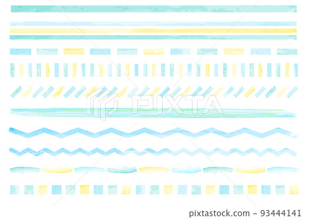 Line decoration line Scandinavian style watercolor paint background material AI eps vector 93444141