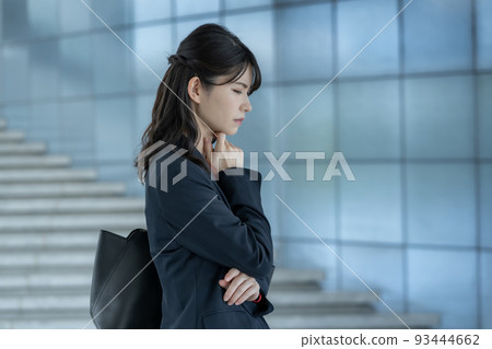 A depressed young lady A depressed young lady 93444662