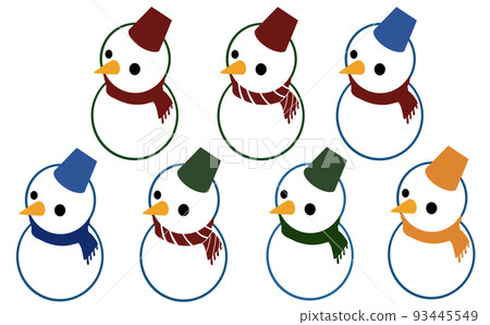 Snowman / Christmas / New Year's card / Visit during the winter / Set material Snowman / Christmas / New Year's card / Visit during the winter / Set material 93445549