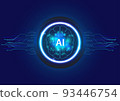 AI Technology, Brain, Digital Circuit, Artificial Intelligence, Machine Learning Concept 93446754