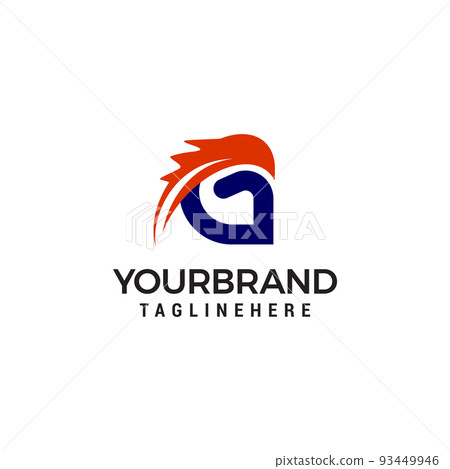 Letter G logo and eagle design combination Design Template Vector 93449946