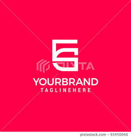 Initial letter EG monogram Logo Line Design Template Vector Initial letter EG monogram Logo Line Design Template Vector 93450048
