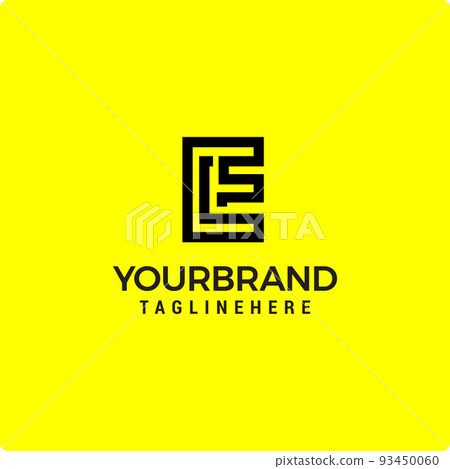 initial letter LF logo line design vector template initial letter LF logo line design vector template 93450060