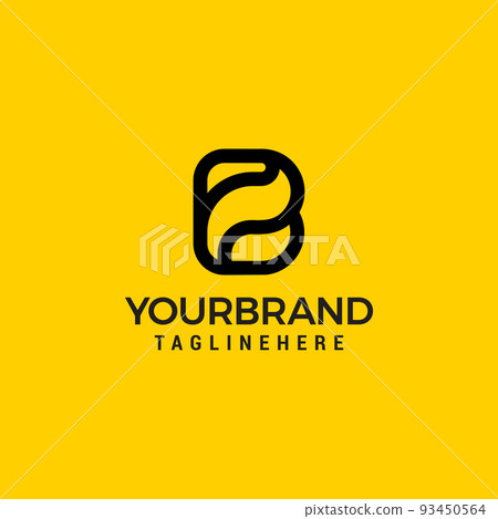 initial creative letter B logo line design template vector 93450564