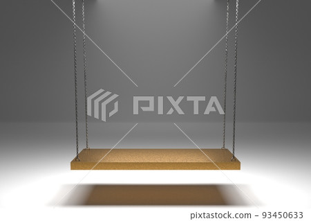 golden swing on metallic chains 93450633