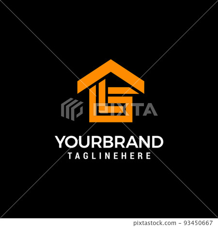 LG OR GL HOUSE LOGO DESIGN TEMPLATE VECTOR LG OR GL HOUSE LOGO DESIGN TEMPLATE VECTOR 93450667