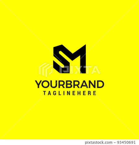 MS or SM Monogram of Two letters M and S logo design template vector MS or SM Monogram of Two letters M and S logo design template vector 93450691