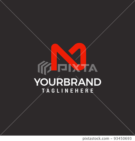 Letter N line icon design vector template elements - Stock Illustration ...