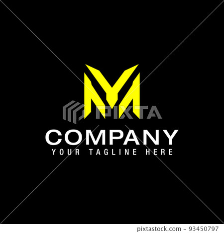 Y letter YM initial Logo Line Design Template Vector Y letter YM initial Logo Line Design Template Vector 93450797