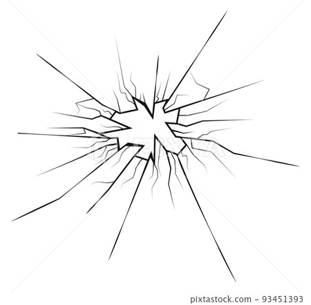 Broken screen. Realistic shattered glass.... - Stock Illustration ...