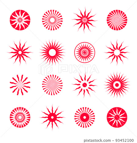 Abstract Decorative Sun Icons. 93452100