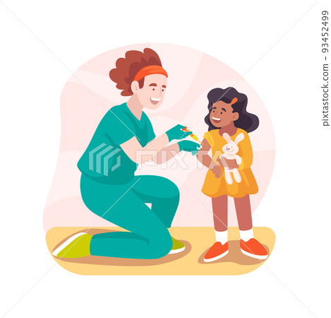 Vaccination isolated cartoon vector illustration. Vaccination isolated cartoon vector illustration. 93452499