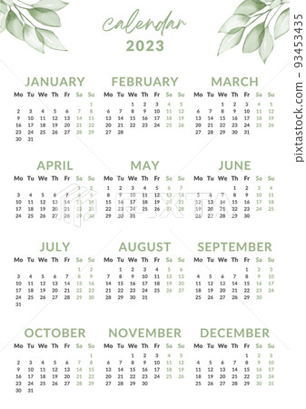 2023 calendar year 93453435