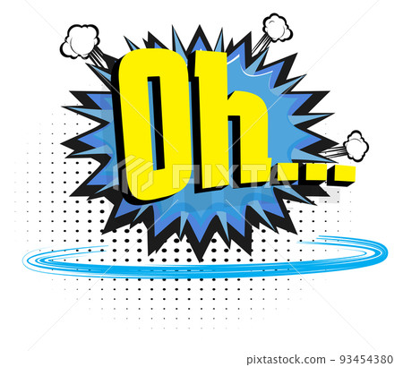 Oh word speech bubble. Vintage comic style Oh word speech bubble. Vintage comic style 93454380