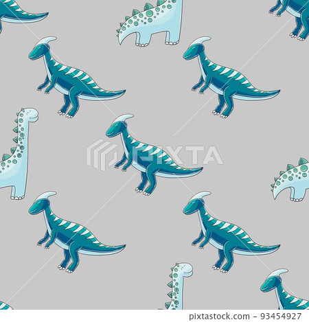 Cute funny dinosaur pattern. Print for cloth design, textile, wrapping paper Cute funny dinosaur pattern. Print for cloth design, textile, wrapping paper 93454927