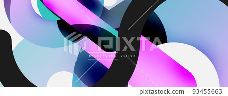 Circle abstract background. Vector illustration for wallpaper banner background card or landing page 93455663