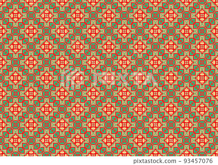 Green yellow and red seamless repeat pattern illustration Green yellow and red seamless repeat pattern illustration 93457076