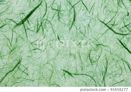 Green Japanese paper with fibers protruding from the surface Green Japanese paper with fibers protruding from the surface 93458277
