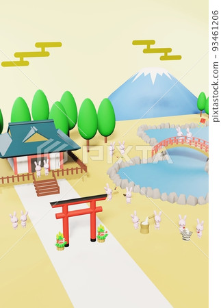 New Year's card 2023 rabbit template New Year's card 2023 rabbit template 93461206