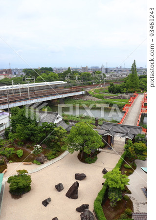 從清洲城（清洲城）看到的東海道新幹線 93461243