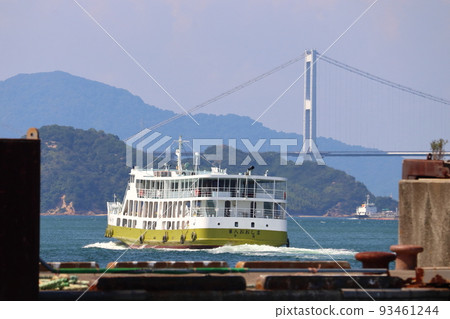 Kurushima-Kaikyo Bridge and Imabari route seen from Imabari Port Kurushima-Kaikyo Bridge and Imabari route seen from Imabari Port 93461244