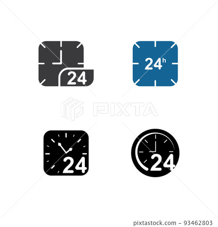 24 hour time icon vector illustration design 24 hour time icon vector illustration design 93462803